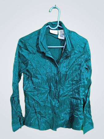 Jaclyn Smith Green Long-Sleeve Shirt