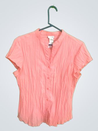 Pink Pleated Blouse