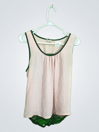 Pink Lace Trim Camisole