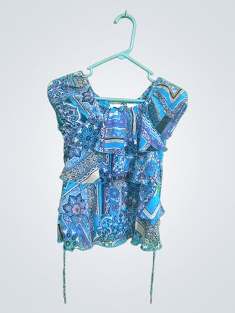 Blue Paisley Top