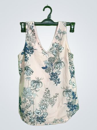 Floral Pattern Pink Tank Top