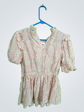 Pink Floral Blouse