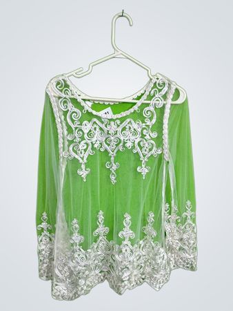 White Lace Sheer Blouse