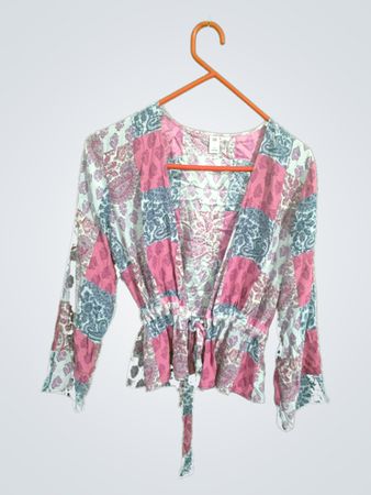 Gap Patchwork Print Kimono Jacket
