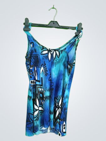 Blue Floral Pattern Top