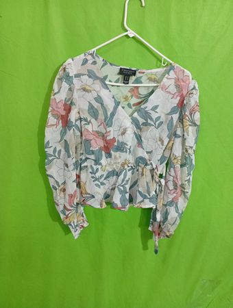 Street Society Floral Wrap Blouse