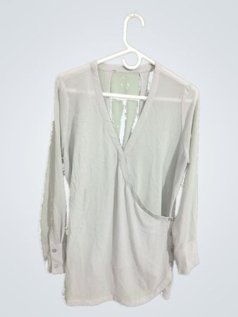 White Long-Sleeve Blouse
