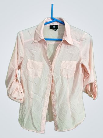 IZ BYER Pink Button-Down Blouse