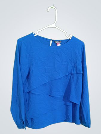 Vince Camuto Blue Long-Sleeve Top