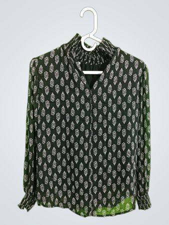 Black and White Patterned Blouse