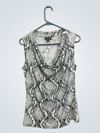 WORTHINGTON Snakeskin-Print Blouse