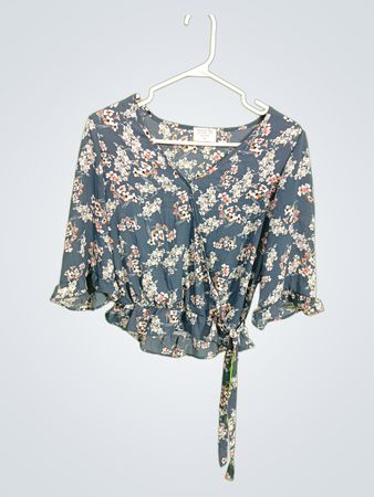 Sienna Sky Floral Wrap Blouse