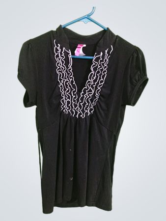 Black Embroidered Blouse