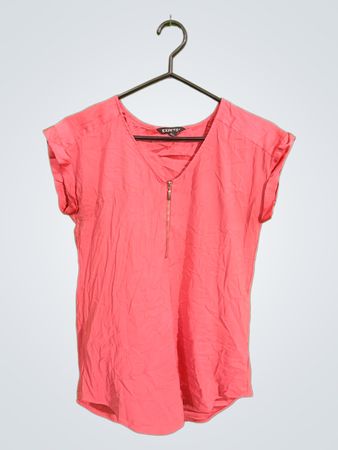 Express Pink V-Neck Sleeveless Blouse