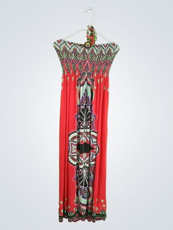 Multicolor Patterned Maxi Dress