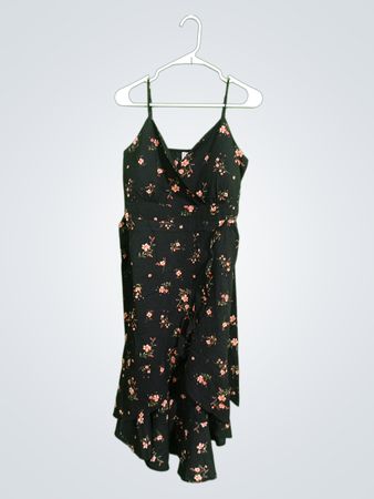 No Boundaries Black Floral Mini Dress