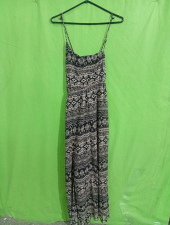 Long Black and White Dress
