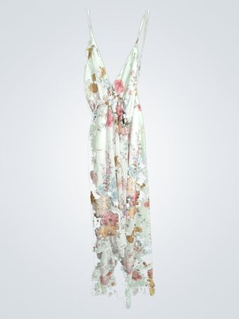 Floral White Dress