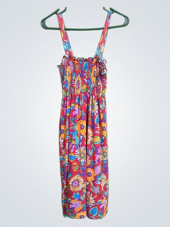 Unbranded Multicolor Floral Smocked Dress