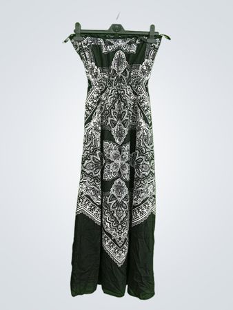 Black and White Paisley Maxi Dress