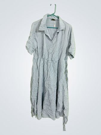 Gray Short-Sleeve Dress