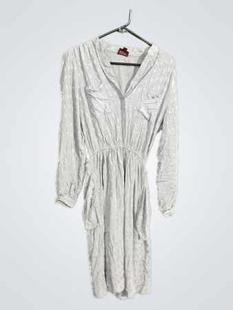 Jordache Silver Metallic Midi Dress