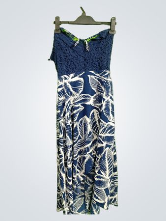 Blue and White Floral Dress