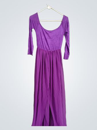 Purple Long Sleeve Dress