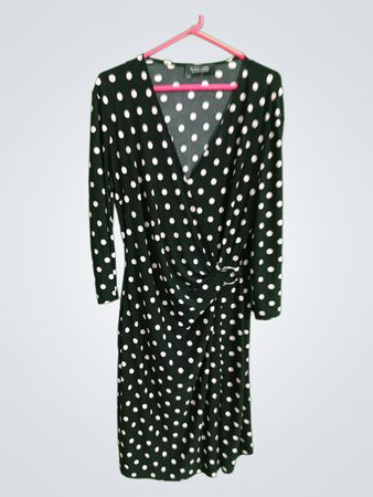 Black Label Dress with White Polka Dots