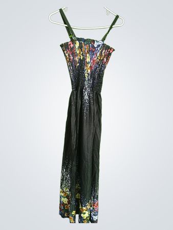Floral Pleated Maxi Dress