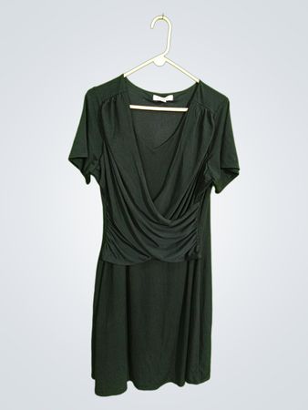 Roaman's Black Wrap Dress