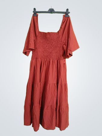 Red Smocked Dress