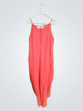 Old Navy Coral Spaghetti Strap Midi Dress