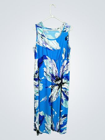Blue Floral Maxi Dress