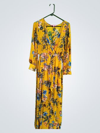 Yellow Floral Maxi Dress