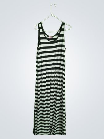 Black and White Striped Jumpsuit
