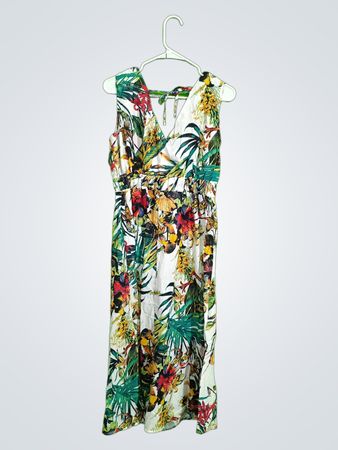 Unbranded Tropical Floral Midi Dress