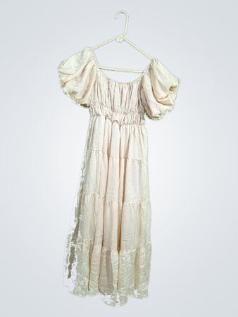 White Puff Sleeve Dress