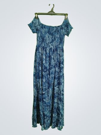 Blue Floral Maxi Dress