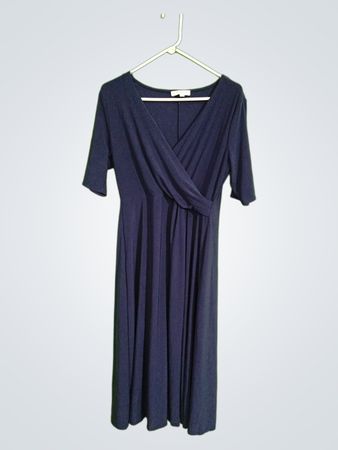 Chaus Navy Wrap Midi Dress