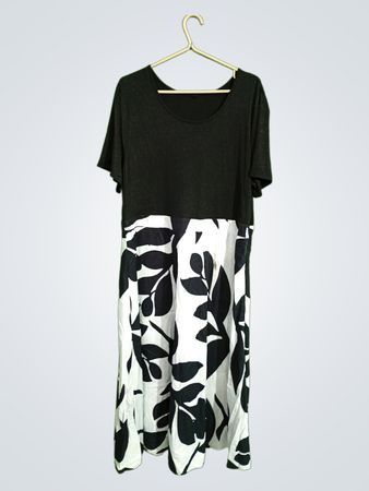 Black and White Floral Dress