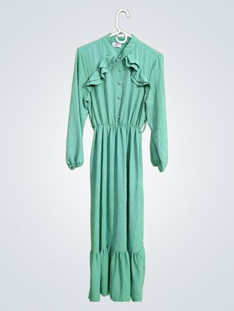 Green Long-Sleeve Dress