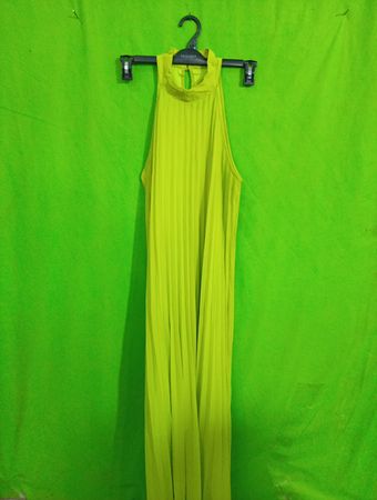 Lime Green Pleated Jumpsuit