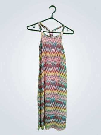Multicolored Patterned Dress
