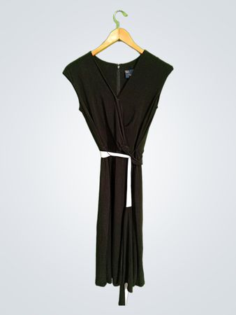 Taylor Black Wrap Dress