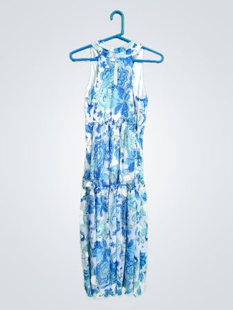 Blue Floral Maxi Dress