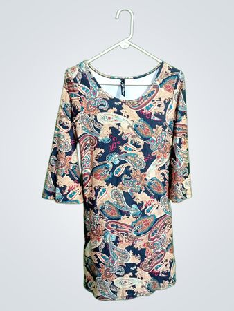 White Mark Paisley Pattern Dress