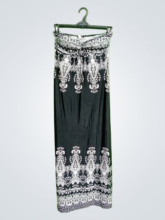 Black and White Paisley Skirt