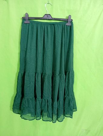 Green Ruffled Skirt