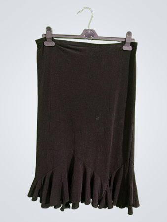 Notations Black Ruffled Skirt
